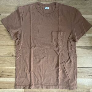 Homespun Brown Pocket T-Shirt - S